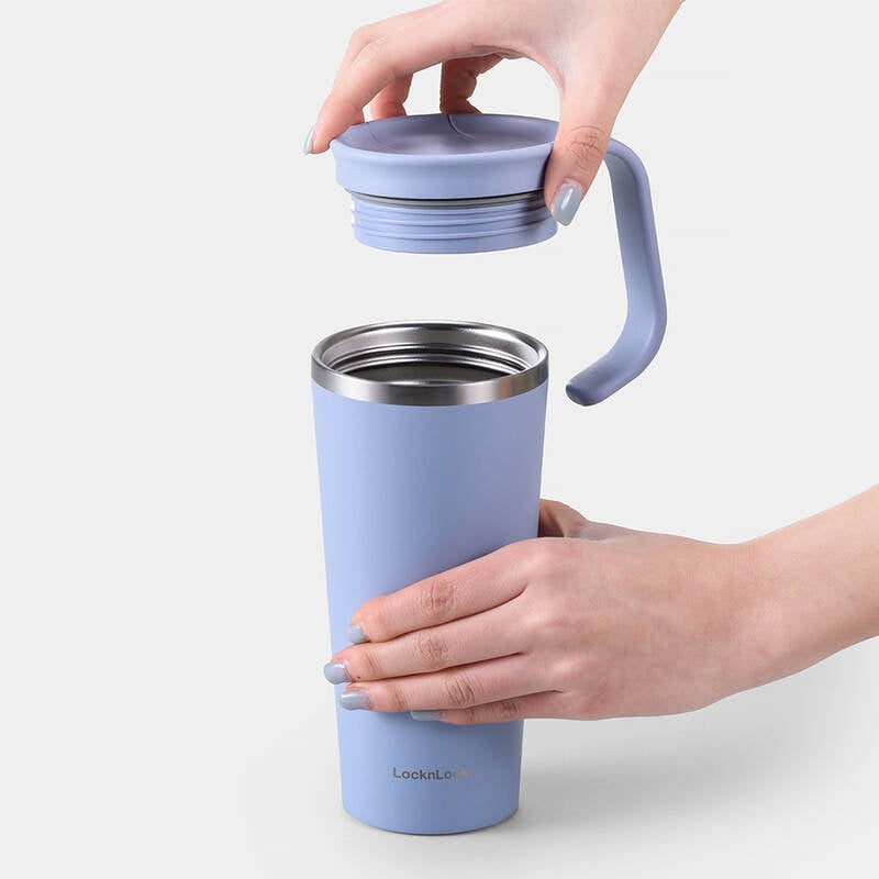 Bình Giữ Nhiệt Locknlock Daily Handle Tumbler 600Ml - 3 Màu (Xanh Da Trời, Ngà, Tím) - LHC4330 image number null